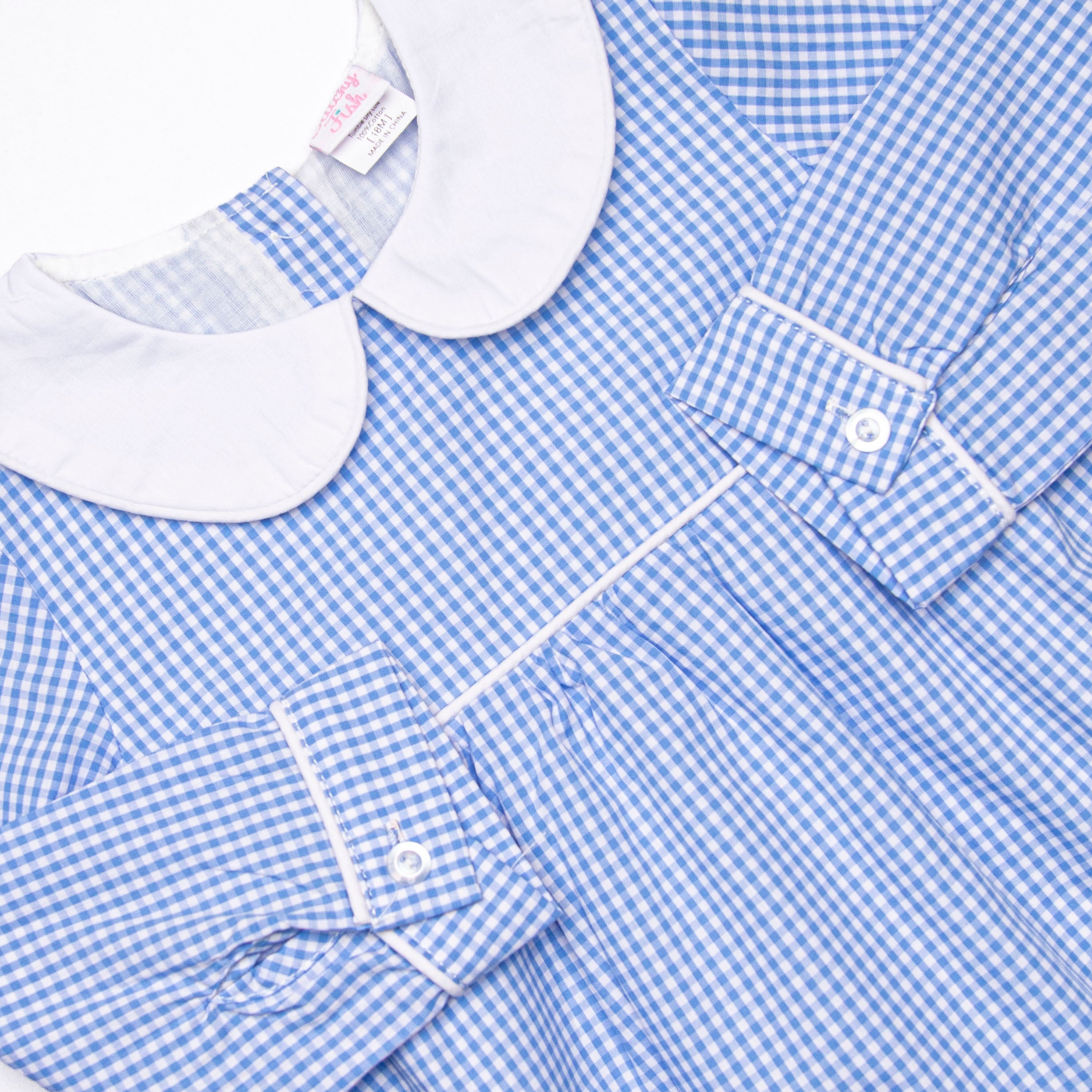 Charming Blue Gingham Romper