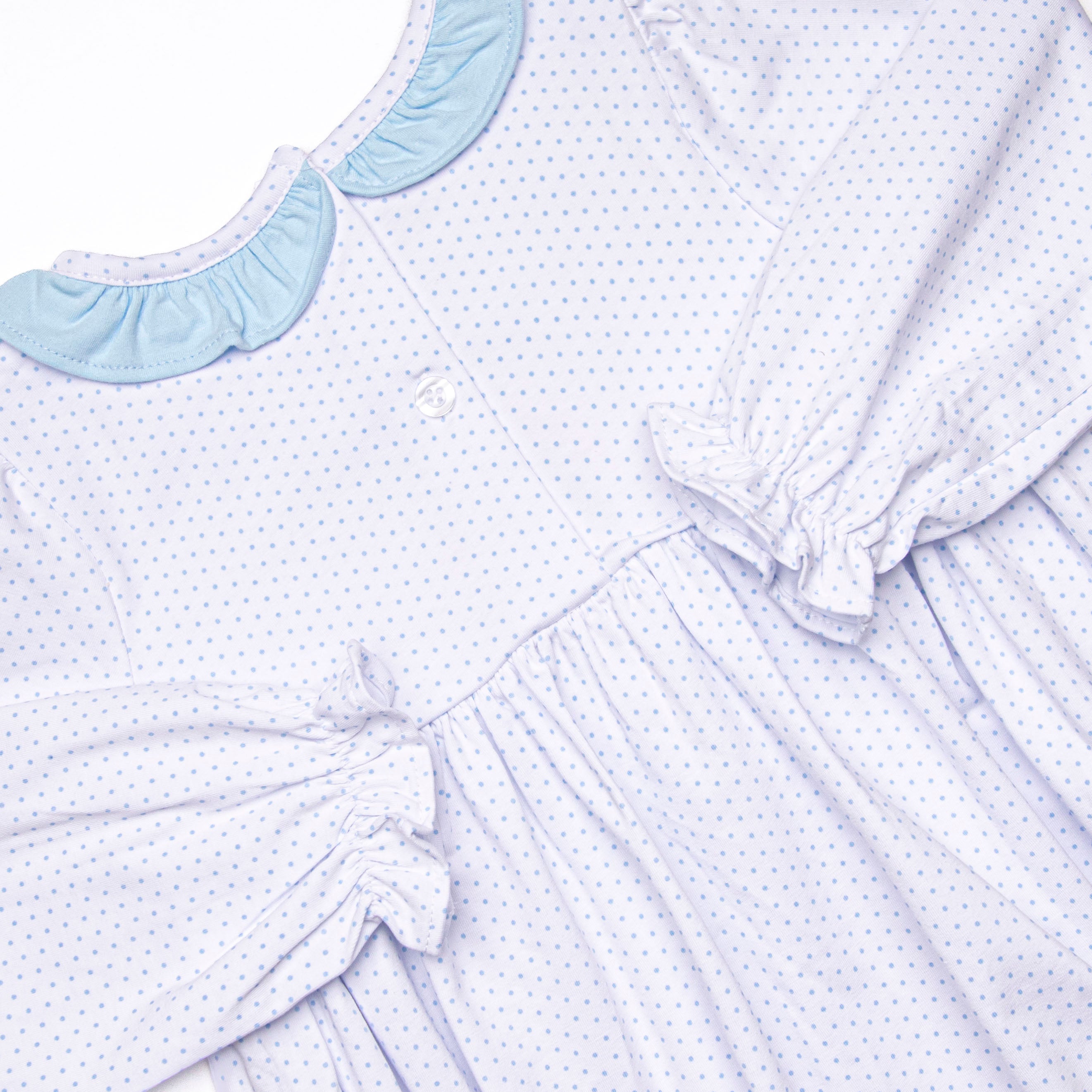 Enchanting Kept Promise Blue Applique Bubble