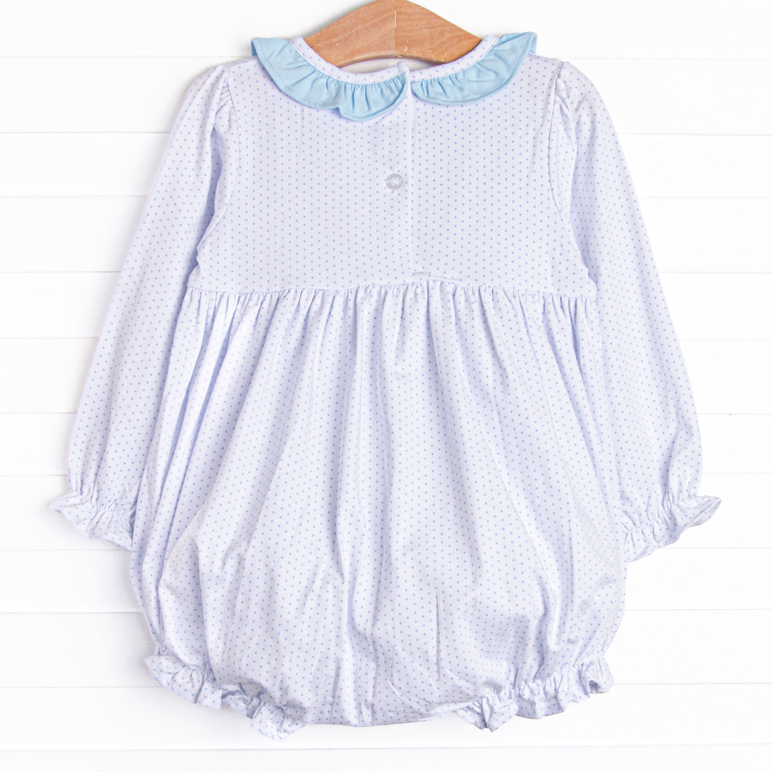 Enchanting Kept Promise Blue Applique Bubble