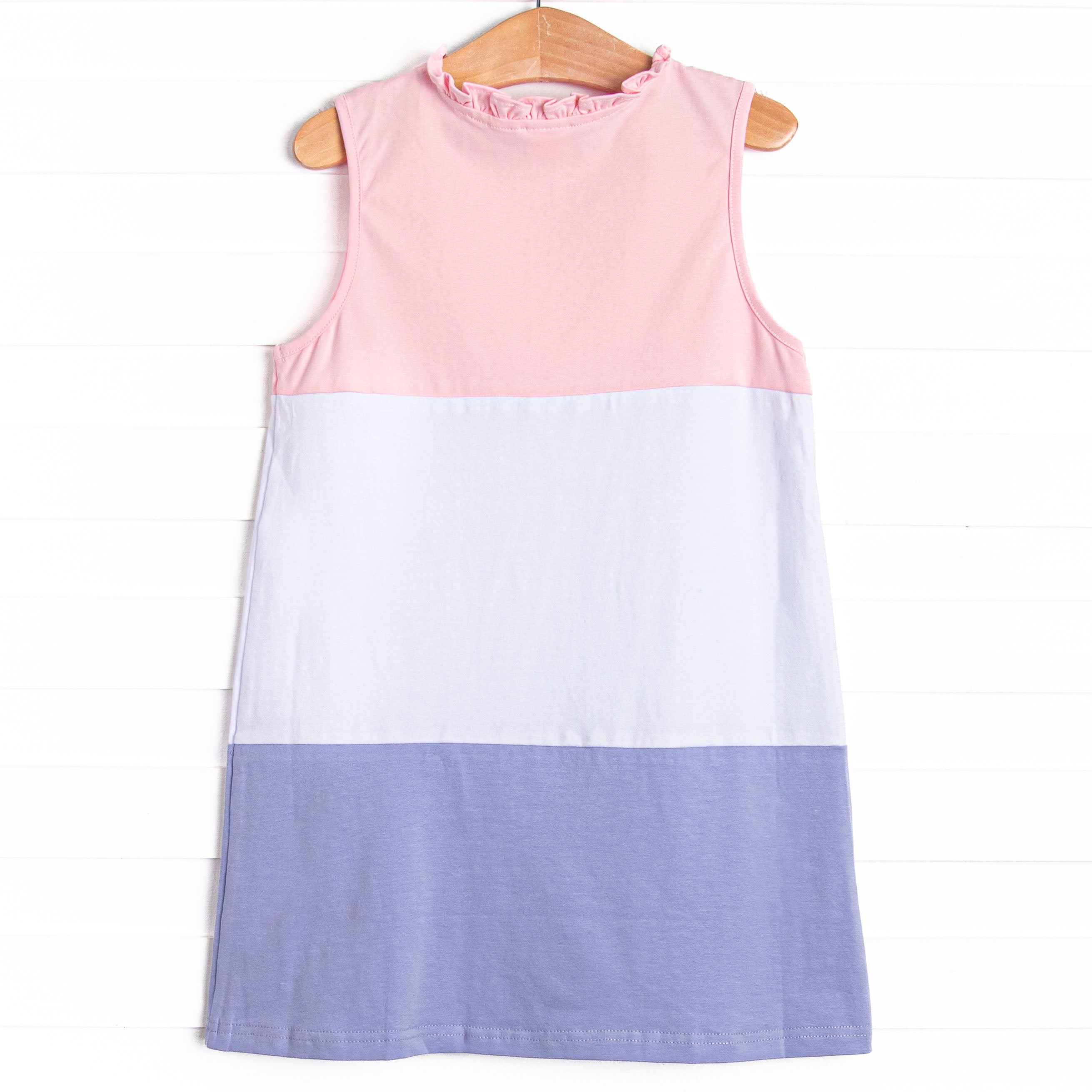 Adorable Pink Color Block Clara Dress