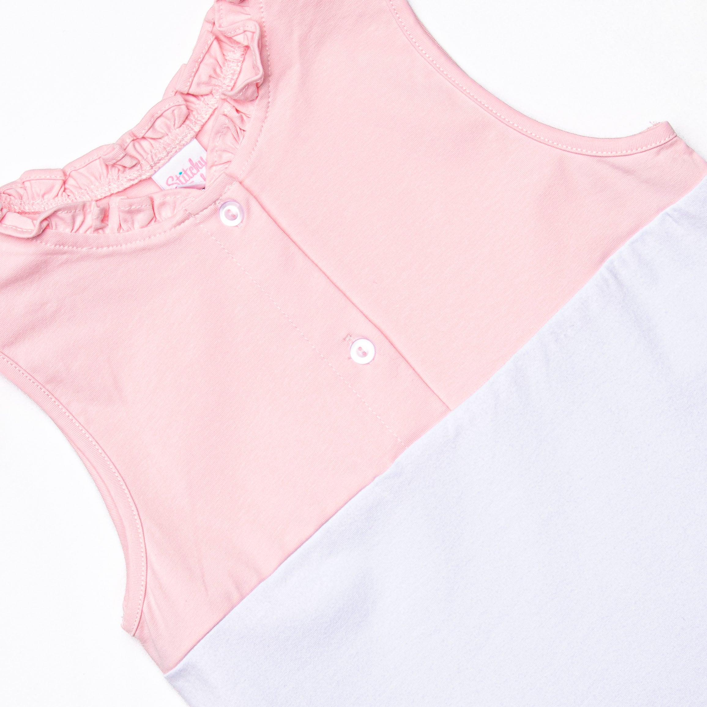 Adorable Pink Color Block Clara Dress