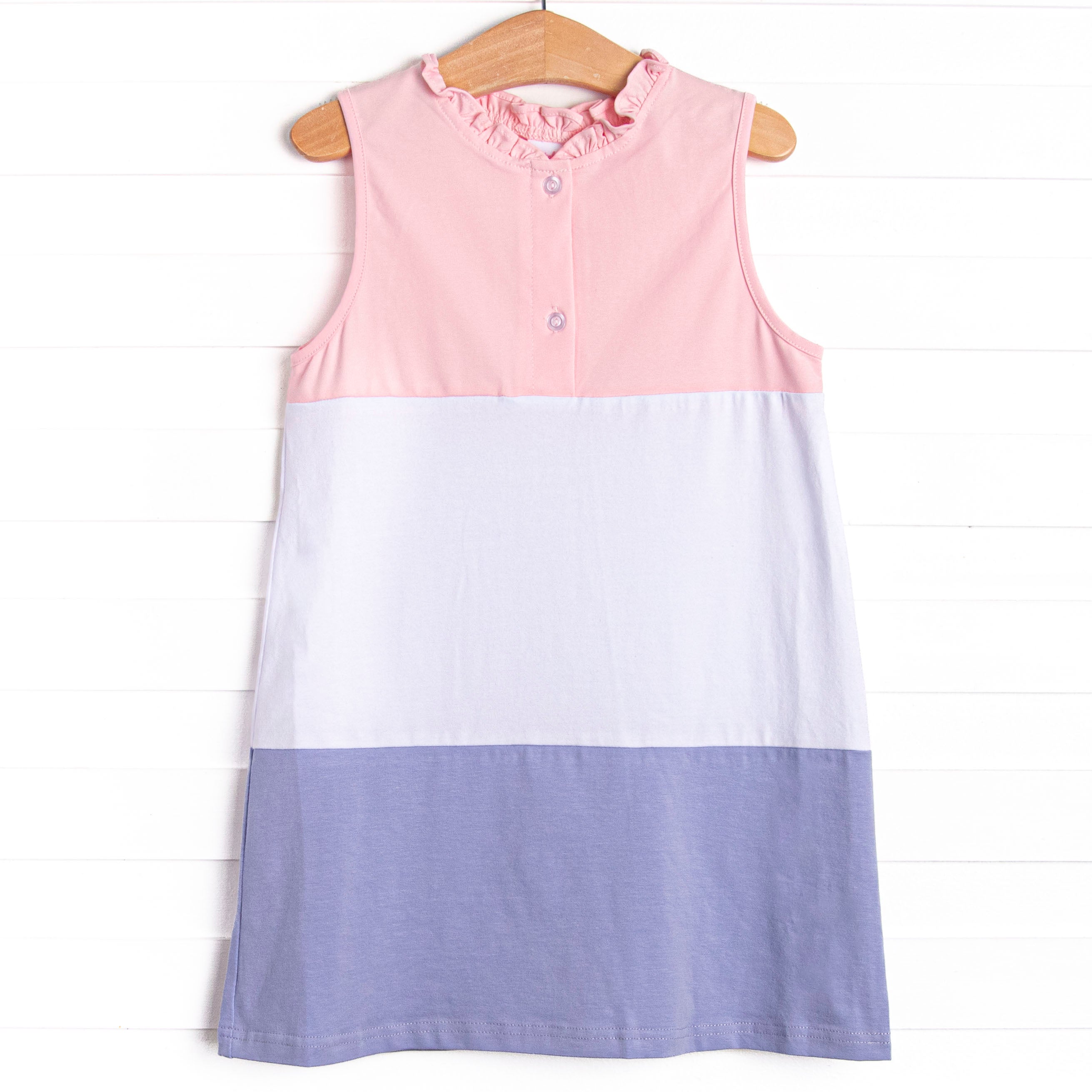 Adorable Pink Color Block Clara Dress